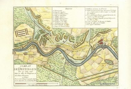 Karte zur Schlacht von Dettingen