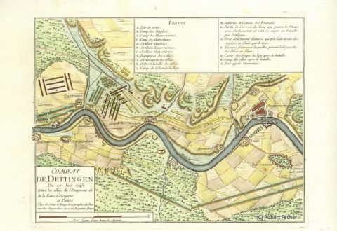 Karte zur Schlacht von Dettingen