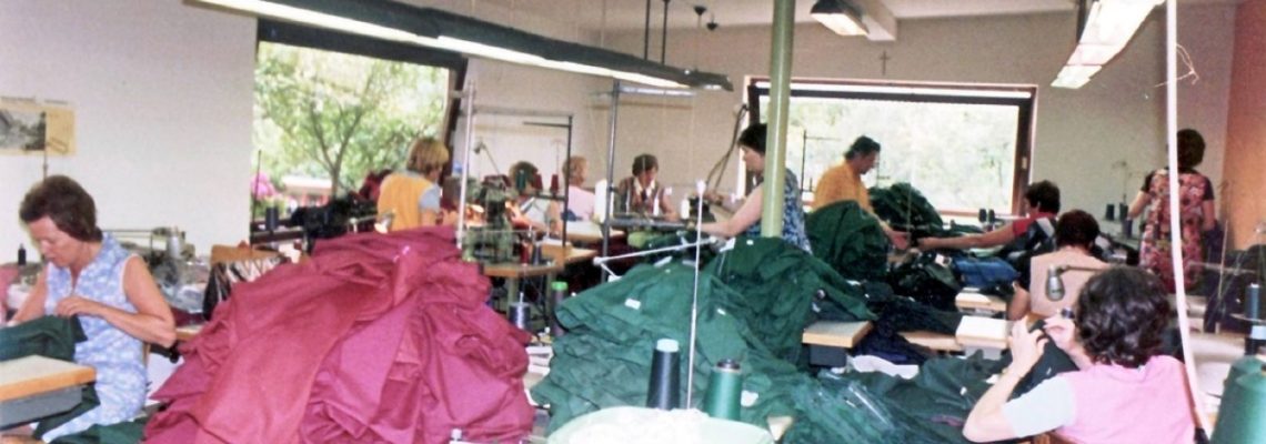 Das Foto wirft einen Blick in die Räume der früheren Kleiderfabrik Bohländer in der Marienstraße 20. Der Betrieb bestand von 1969 bis 1983.