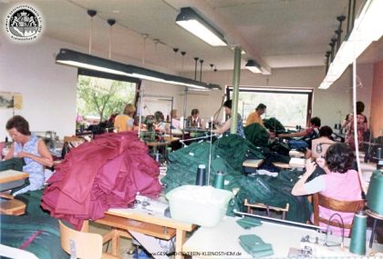 Das Foto wirft einen Blick in die Räume der früheren Kleiderfabrik Bohländer in der Marienstraße 20. Der Betrieb bestand von 1969 bis 1983.