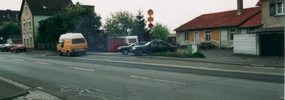 Parkplatz an der Aschaffenburger Straße, auf dem zuvor die Milchgenossenschaft stand.